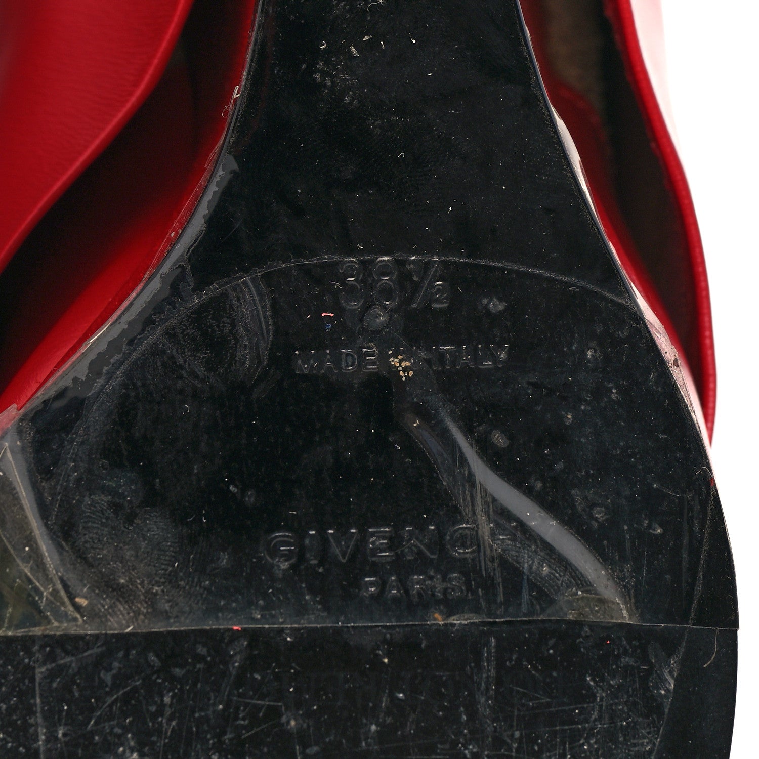 Givenchy Calfskin Shark Lock Pant Boots 38.5 Red 6 of 10