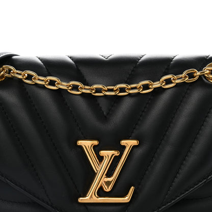Louis Vuitton Calfskin LV New Wave Chain Bag Black 6 of 8