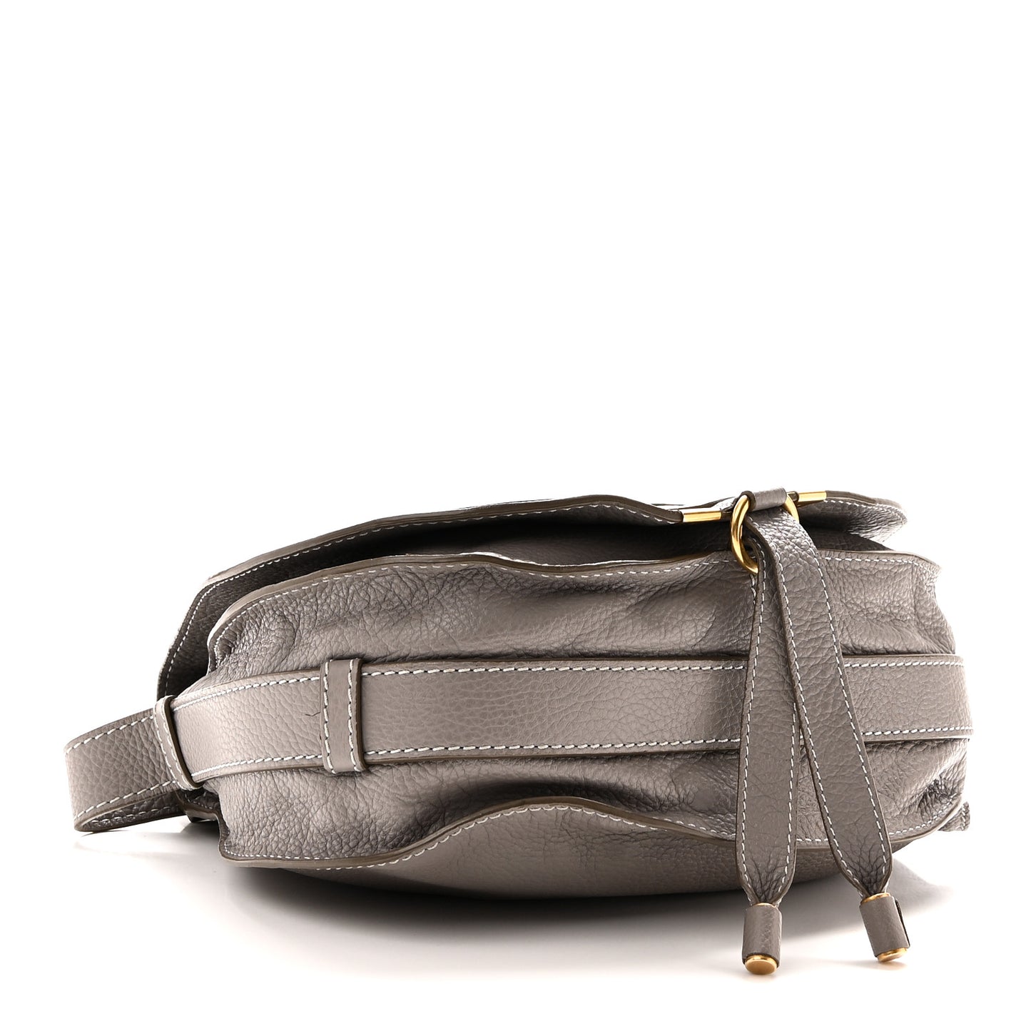 Calfskin Medium Marcie Round Crossbody Bag Cashmere Grey