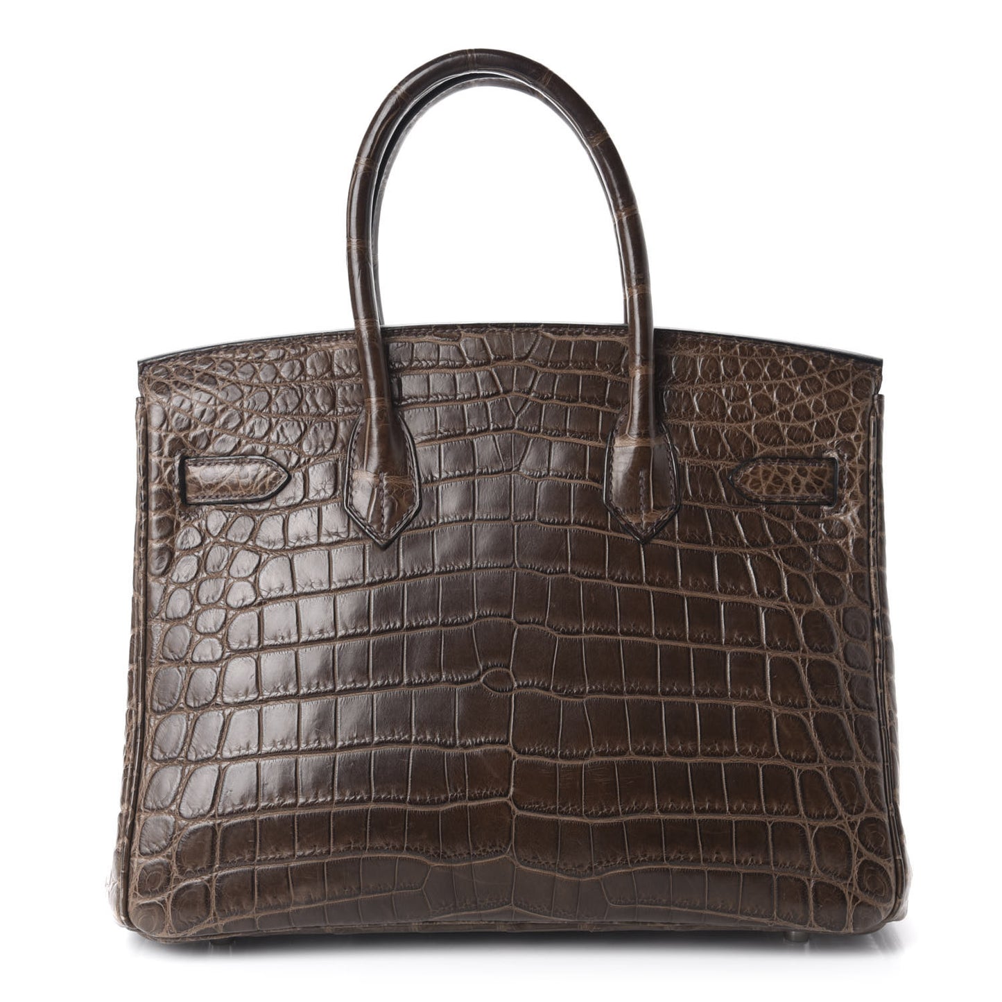 Matte Niloticus Crocodile Birkin 30 Gris Elephant