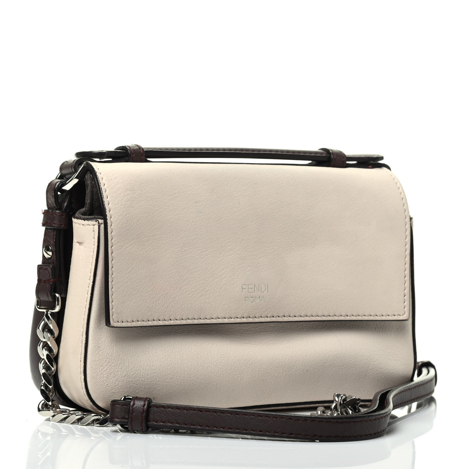 Fendi Crystal Flowerland Micro Double Baguette Brown 2 of 5