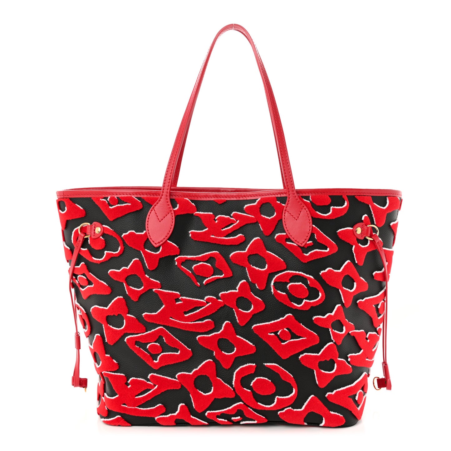 X UF Tufted Monogram Neverfull MM Black Red