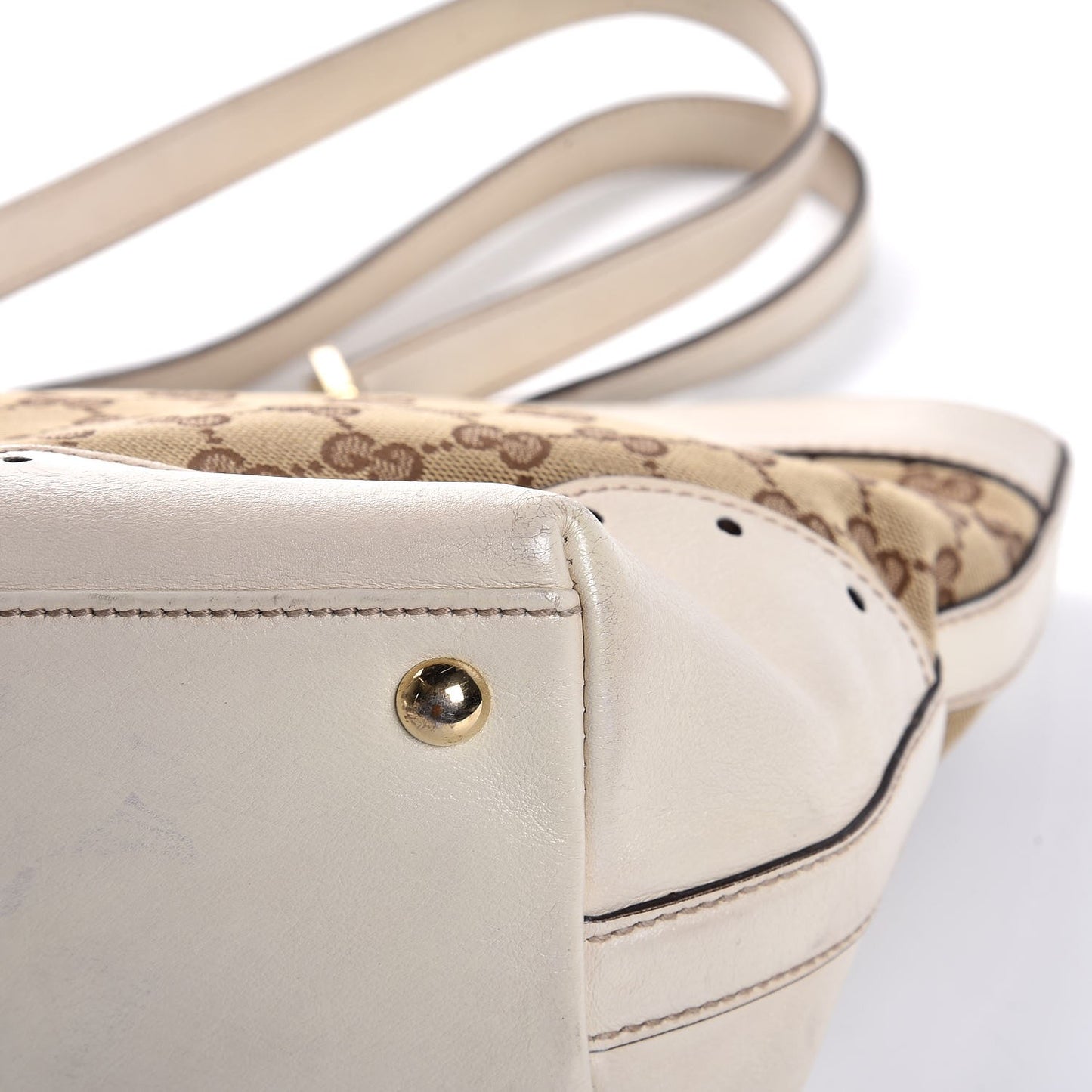 Monogram Large Punch Tote Off White