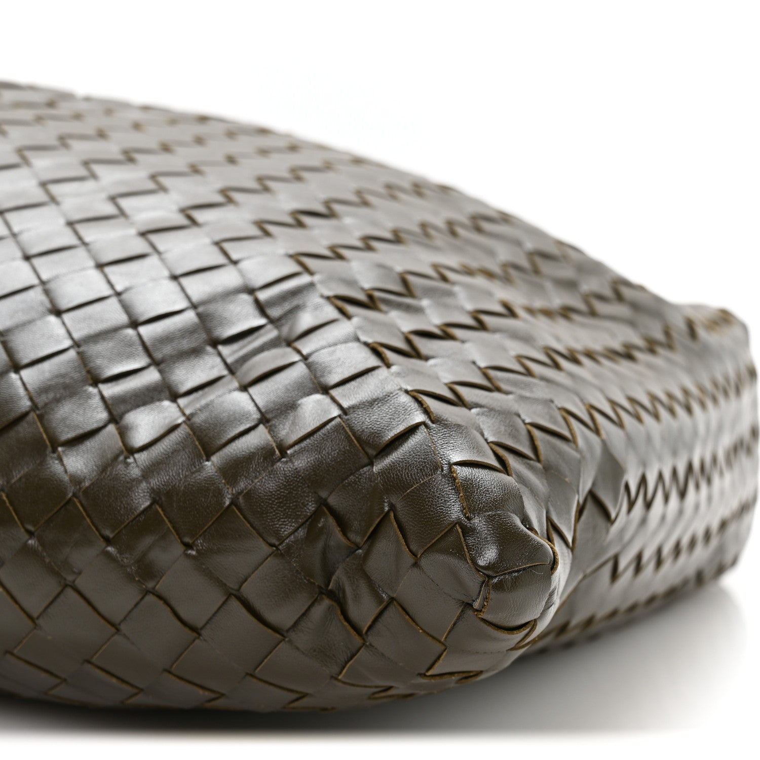Bottega Veneta Calfskin Intrecciato Large Hop Kaki 9 of 9