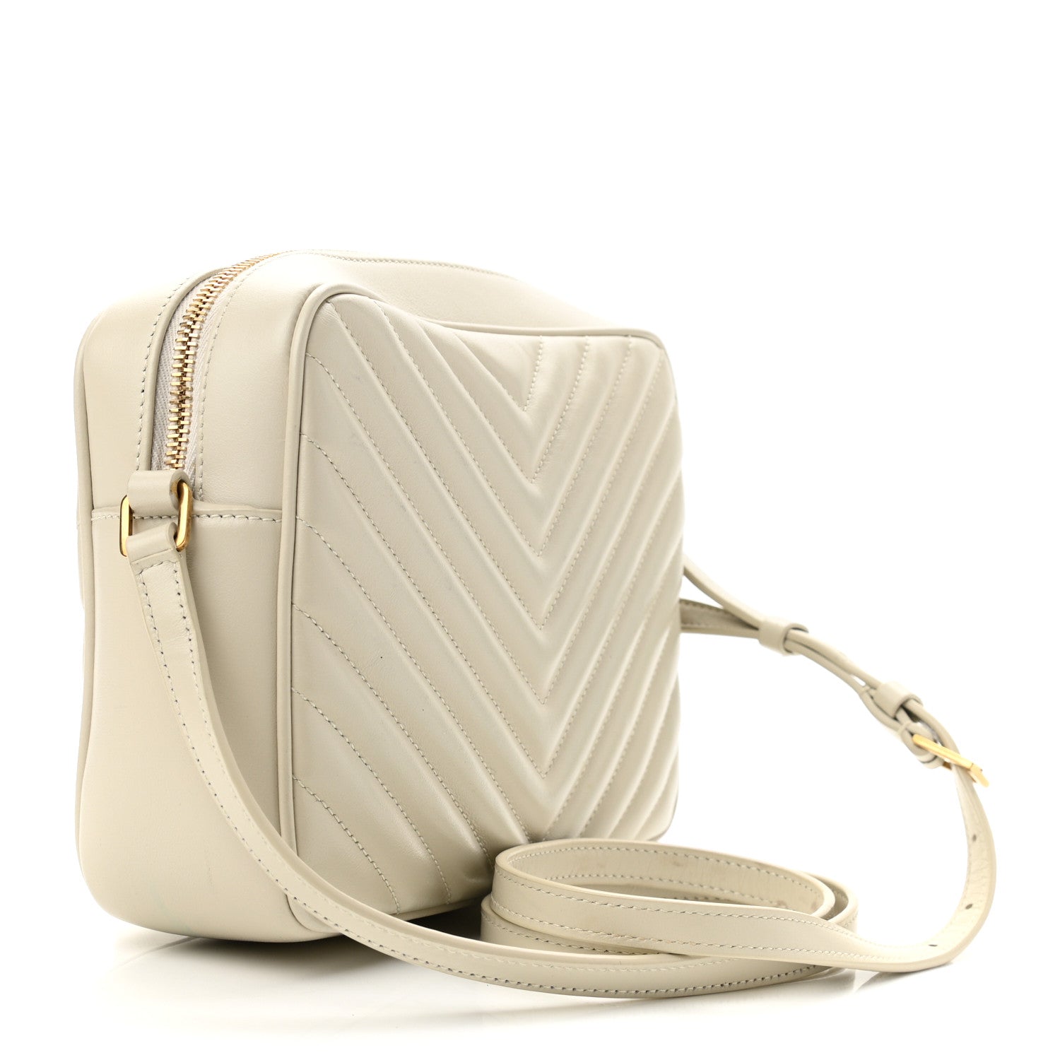 Saint Laurent Calfskin Matelasse Monogram Lou Camera Bag Crema Soft 4 of 13