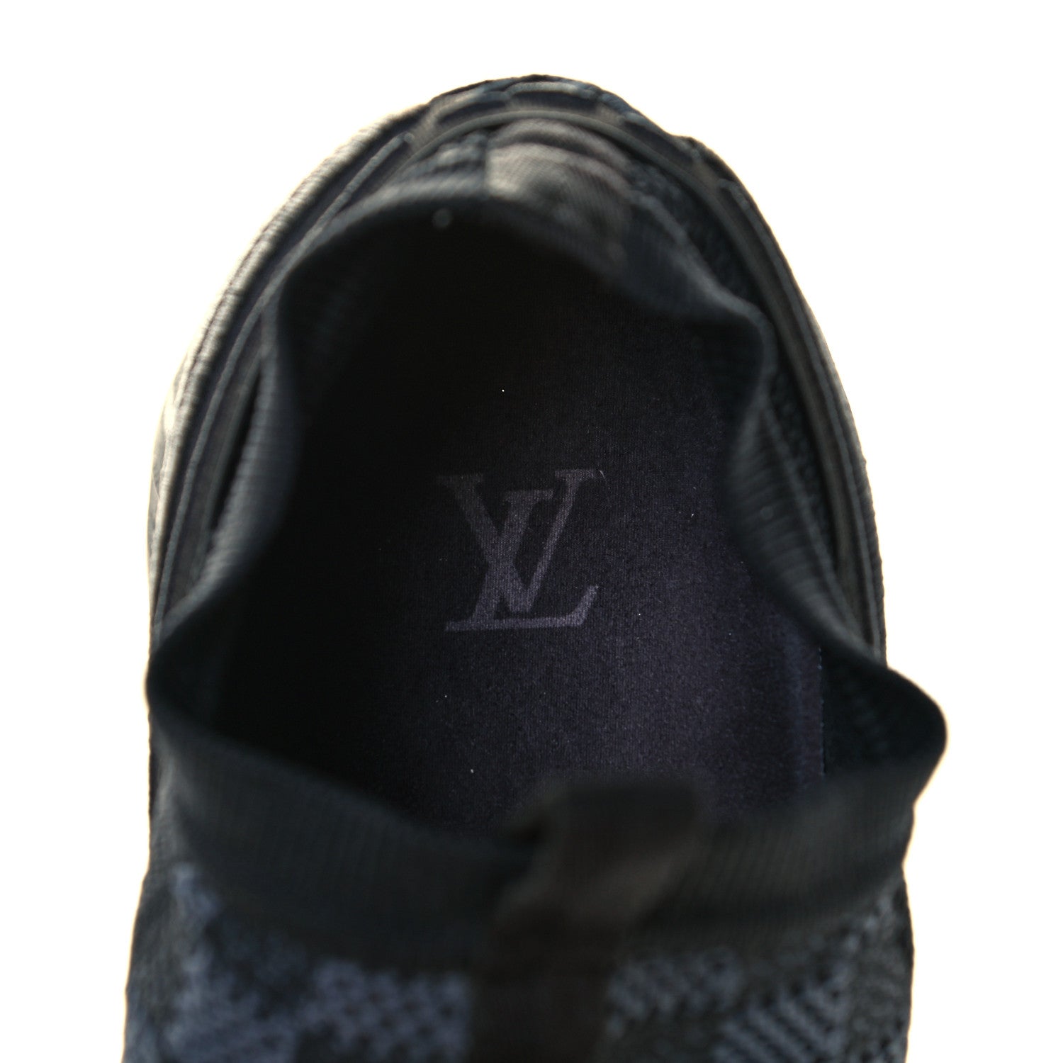Louis Vuitton Knit Damier Mens Fastlane Sneakers 8.5 Graphite 8 of 10