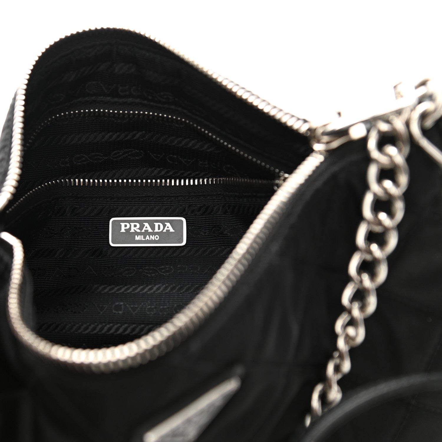 Prada Nylon Tessuto Impuntu Quilted Crossbody Bag Black 6 of 10