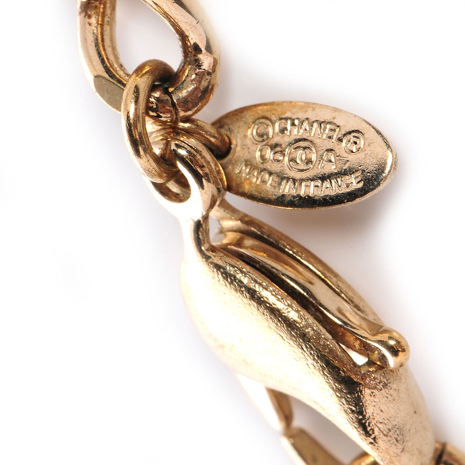 Chanel Pearl Enamel CC Chain Necklace Gold 5 of 6