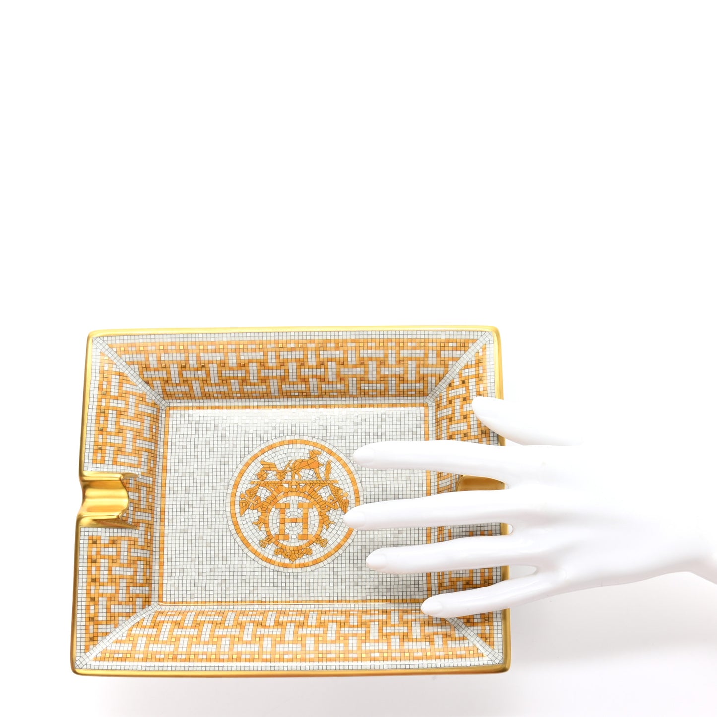 Porcelain Mosaique Au 24 Gold Ashtray