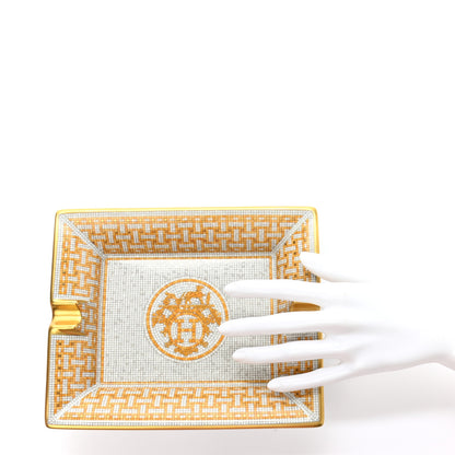 Hermes Porcelain Mosaique Au 24 Gold Ashtray 2 of 5