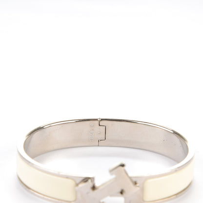 Hermes Enamel Narrow Clic Clac H Bracelet GM Craie 4 of 4