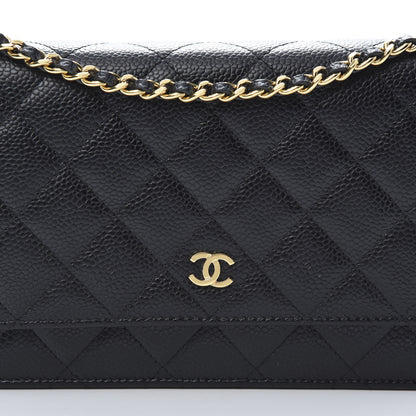 Chanel Caviar Quilted Wallet On Chain WOC Black 9 of 11