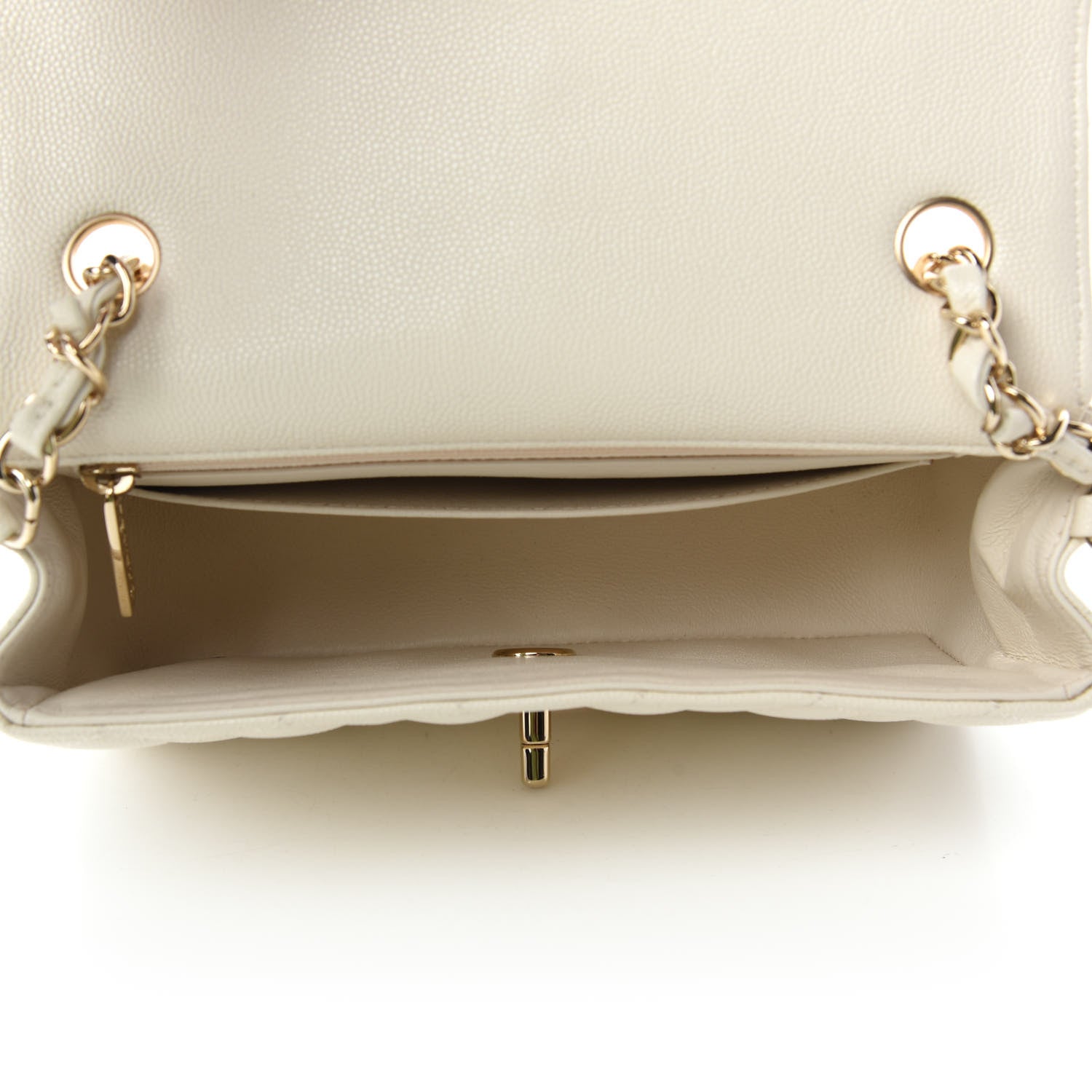 Chanel Caviar Quilted Mini Rectangular Flap White 5 of 11
