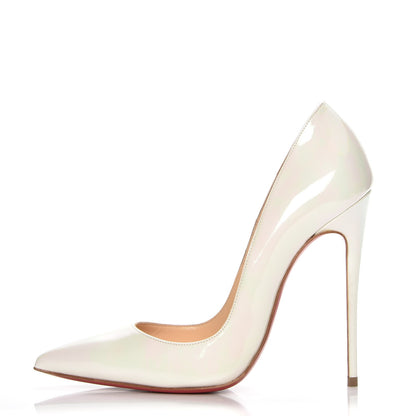 Christian Louboutin Patent So Kate 120 Pumps 37.5 White 1 of 9