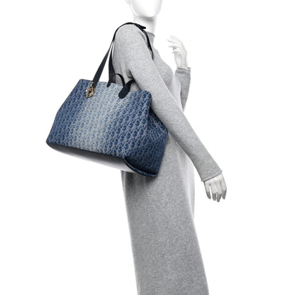 Christian Dior DIOR Denim Jacquard Oblique Large Toujours Blue 2 of 13