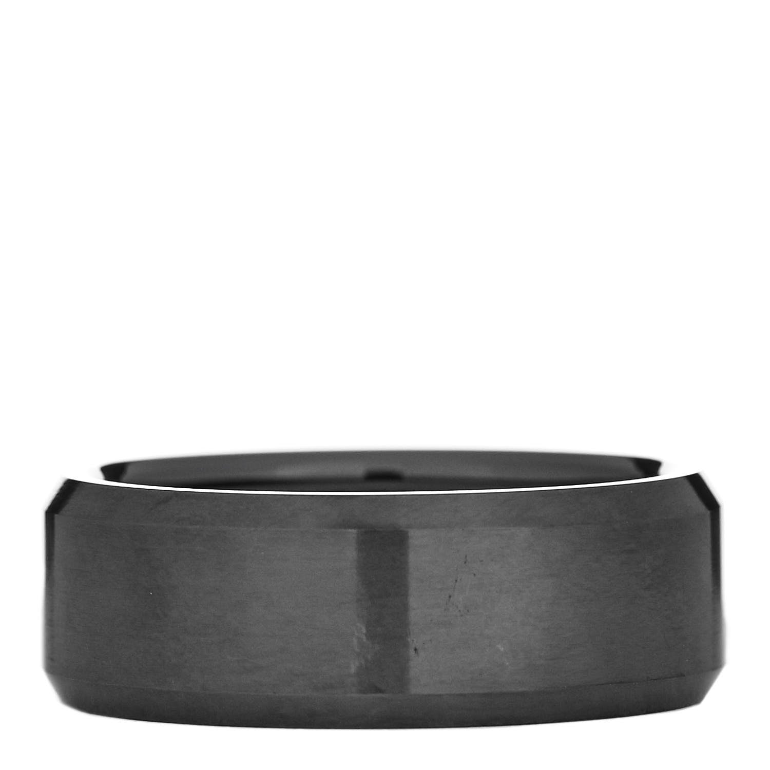 David Yurman Black Titanium 8.5mm Beveled Band Ring 63 10.5 1 of 4