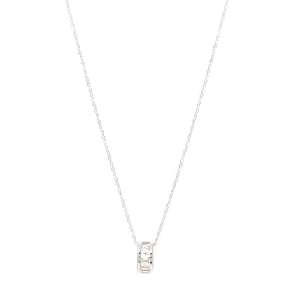 Tiffany Sterling Silver Atlas Open Pendant Necklace 1 of 7