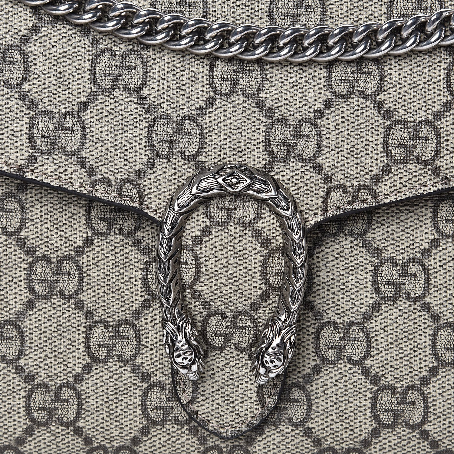Gucci GG Supreme Monogram Mini Dionysus Chain Wallet Beige Taupe 10 of 11