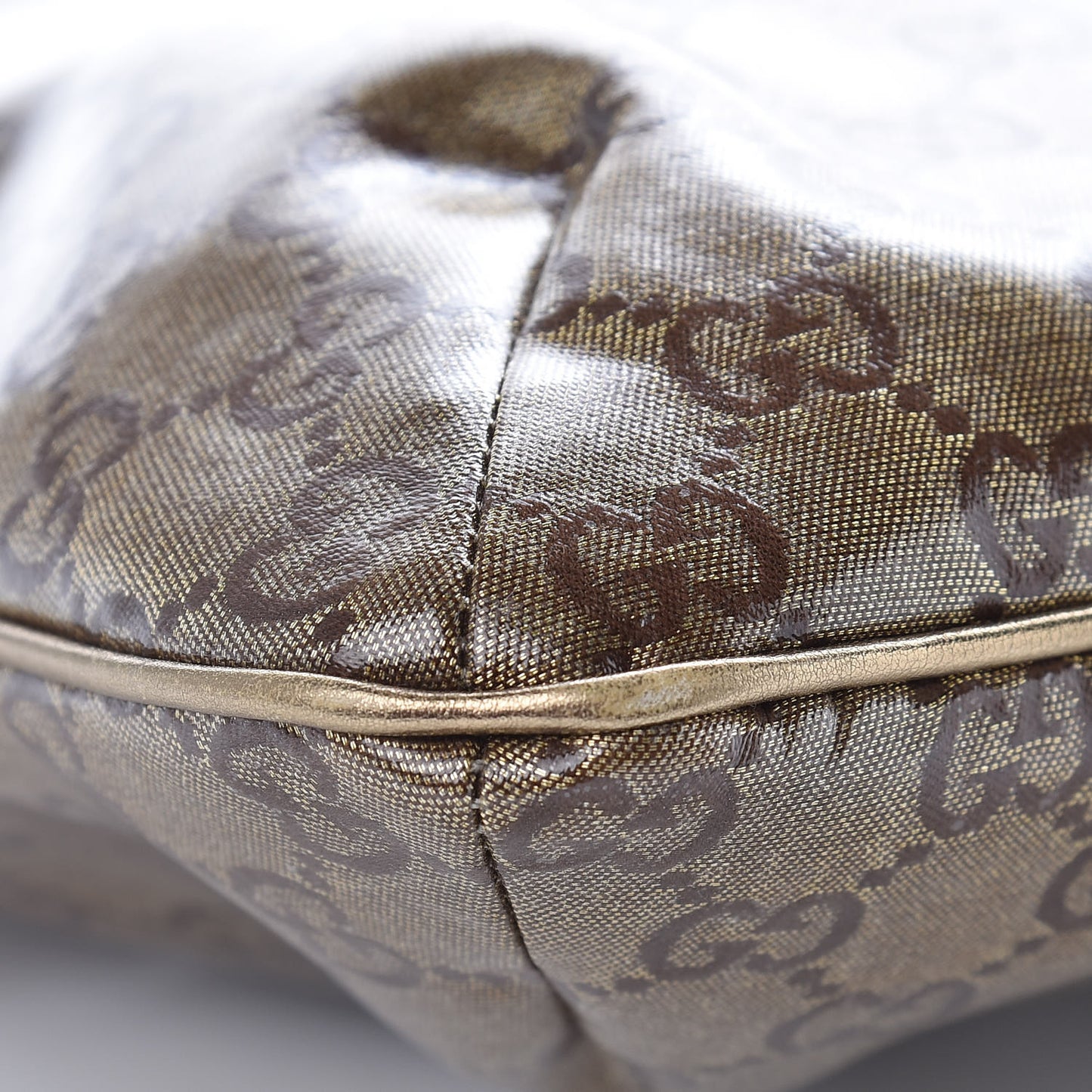 Crystal Monogram Web Small Flat Messenger Crossbody Bronze