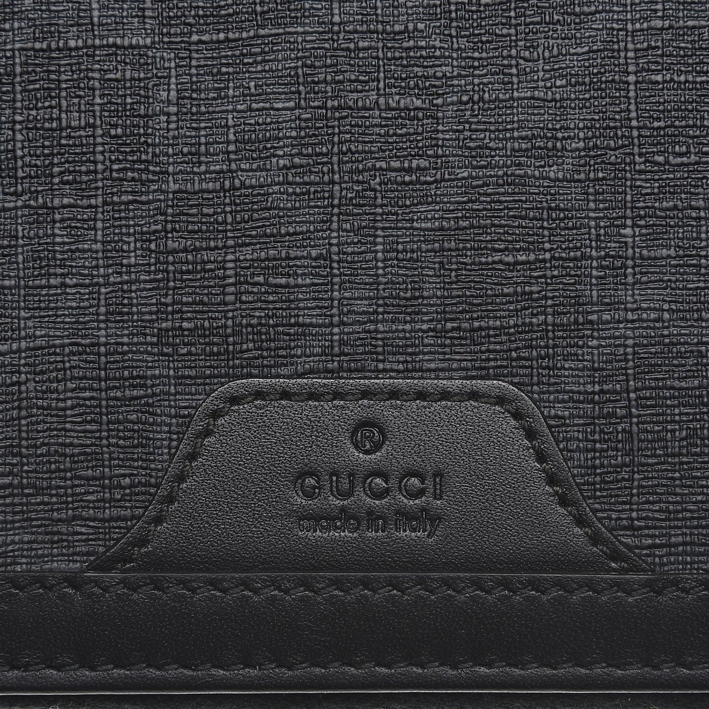 GG Supreme Monogram Travel Document Case Black Grey