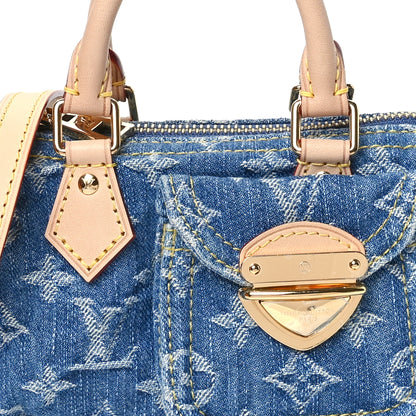 Louis Vuitton Monogram Denim Nano Speedy Blue 7 of 10