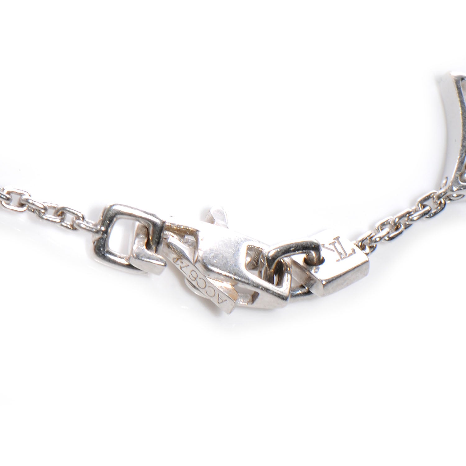 Louis Vuitton Monogram Bracelet White Gold 4 of 5