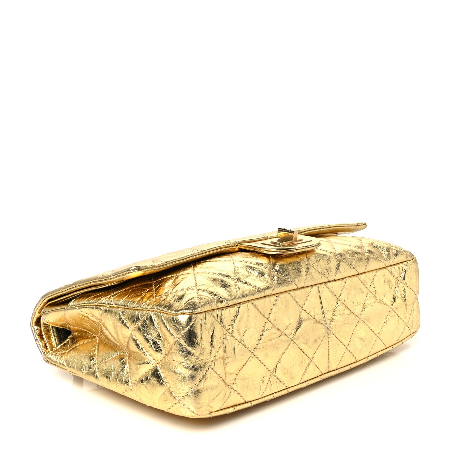 Chanel Metallic Aged Calfskin Quilted 2.55 Reissue 227 Flap Gold