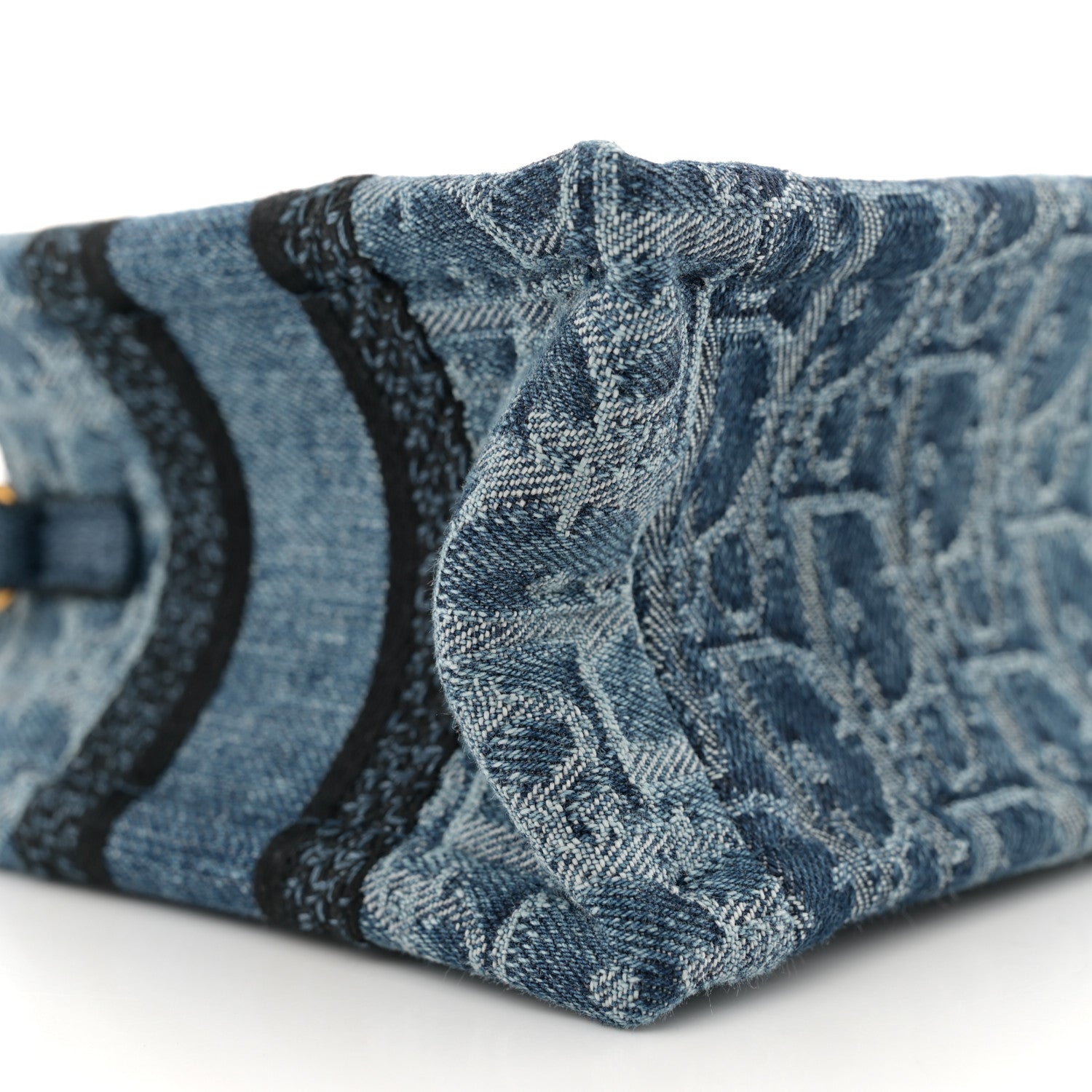 Christian Dior Denim Oblique Mini Book Tote With Strap Blue 9 of 11