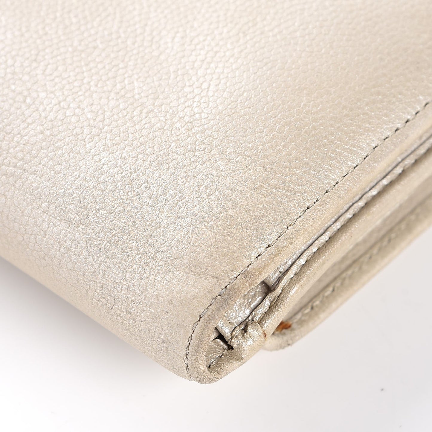 Caviar Sevruga French Compact Wallet White