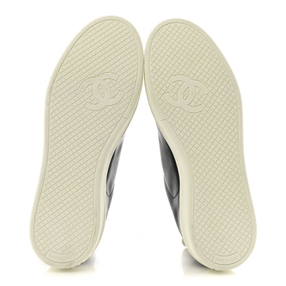 Chanel Calfskin CC Womens Sneakers 36 Black 6 of 12