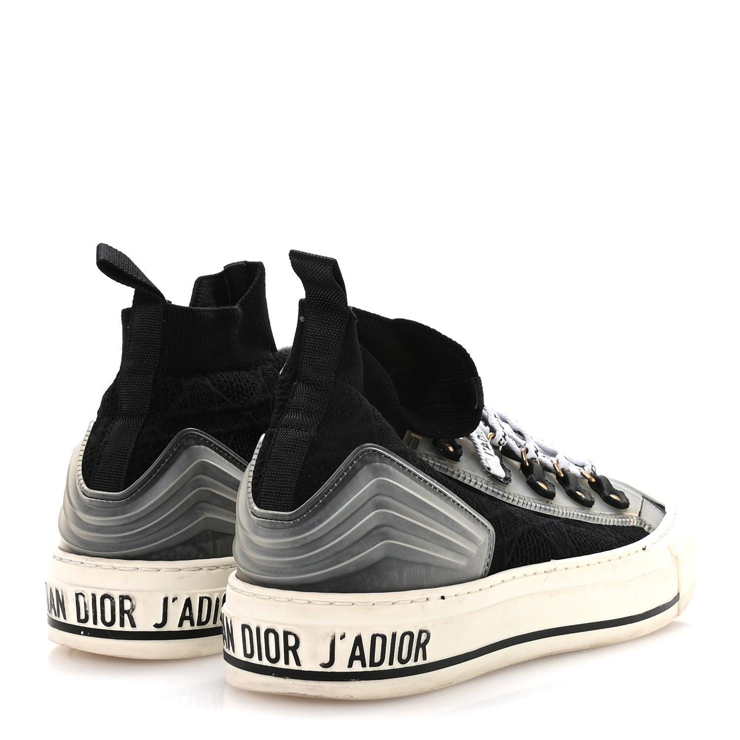 Christian Dior Technical Knit Cannage Womens Walk'N'Dior High Top Sneakers 39 Black 5 of 8
