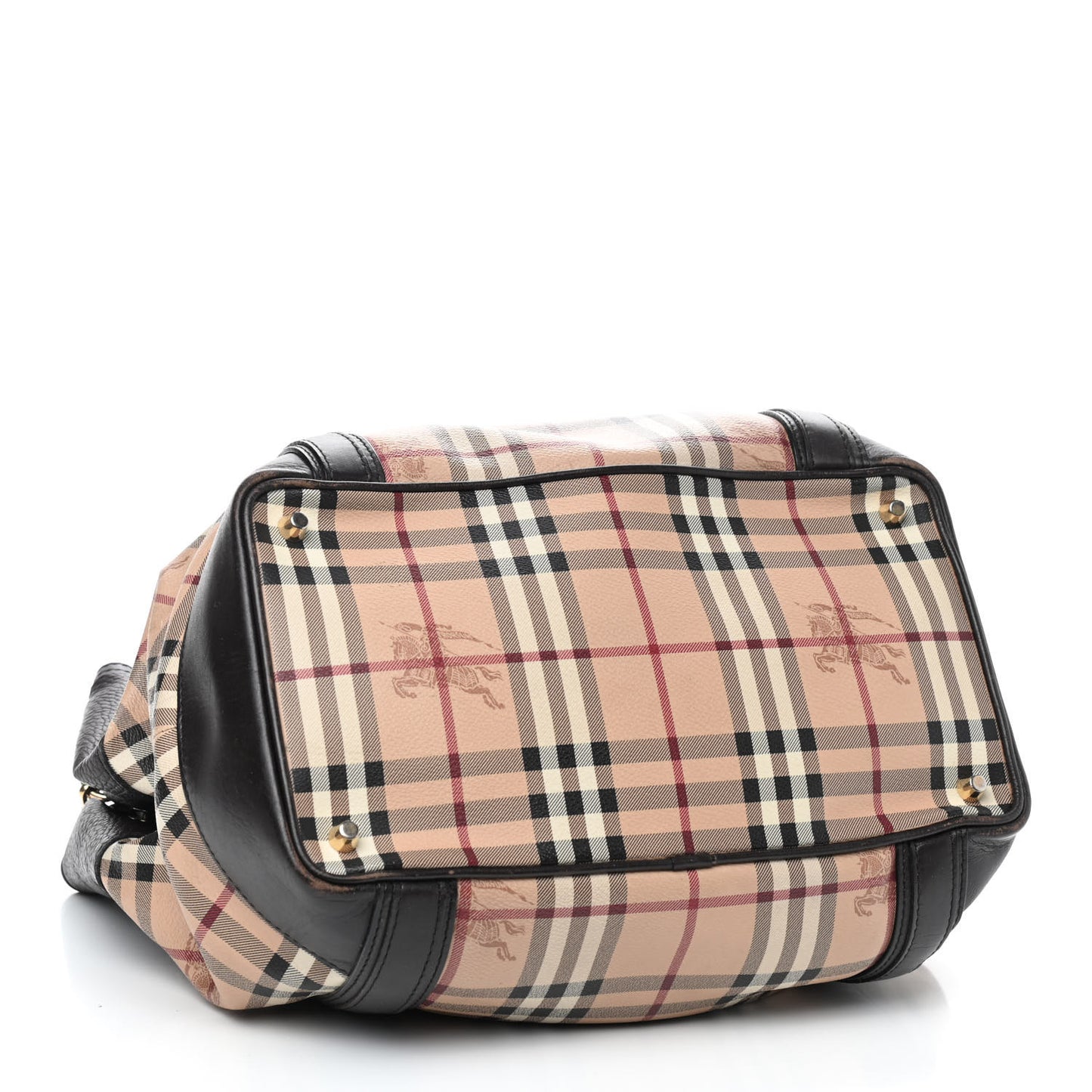 Grained Calfskin Haymarket Check Medium Golderton Tote Chocolate