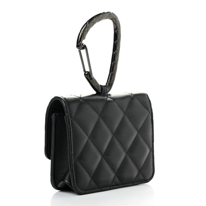 Chanel Lambskin Quilted CC Hook Card Holder So Black 3 of 8