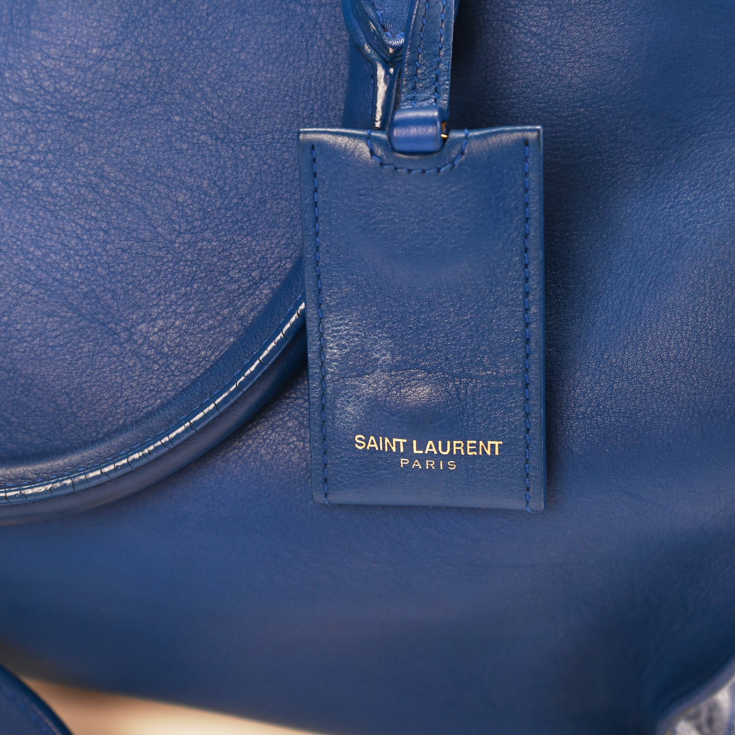 Calfskin Small Classic Y Cabas Royal Blue