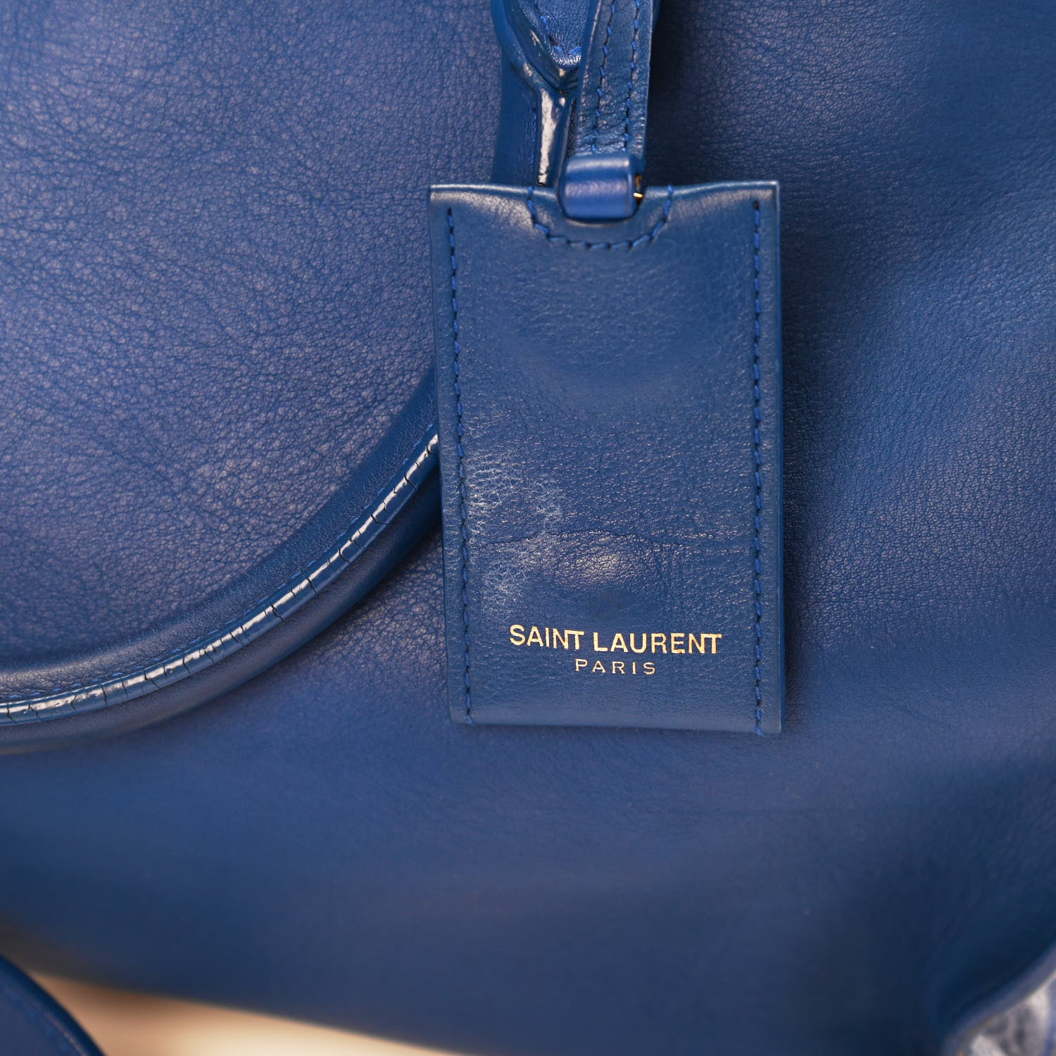 Saint Laurent Calfskin Small Classic Y Cabas Royal Blue 12 of 12