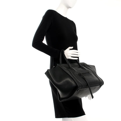 Celine Supple Calfskin Medium Phantom Luggage Black 2 of 9