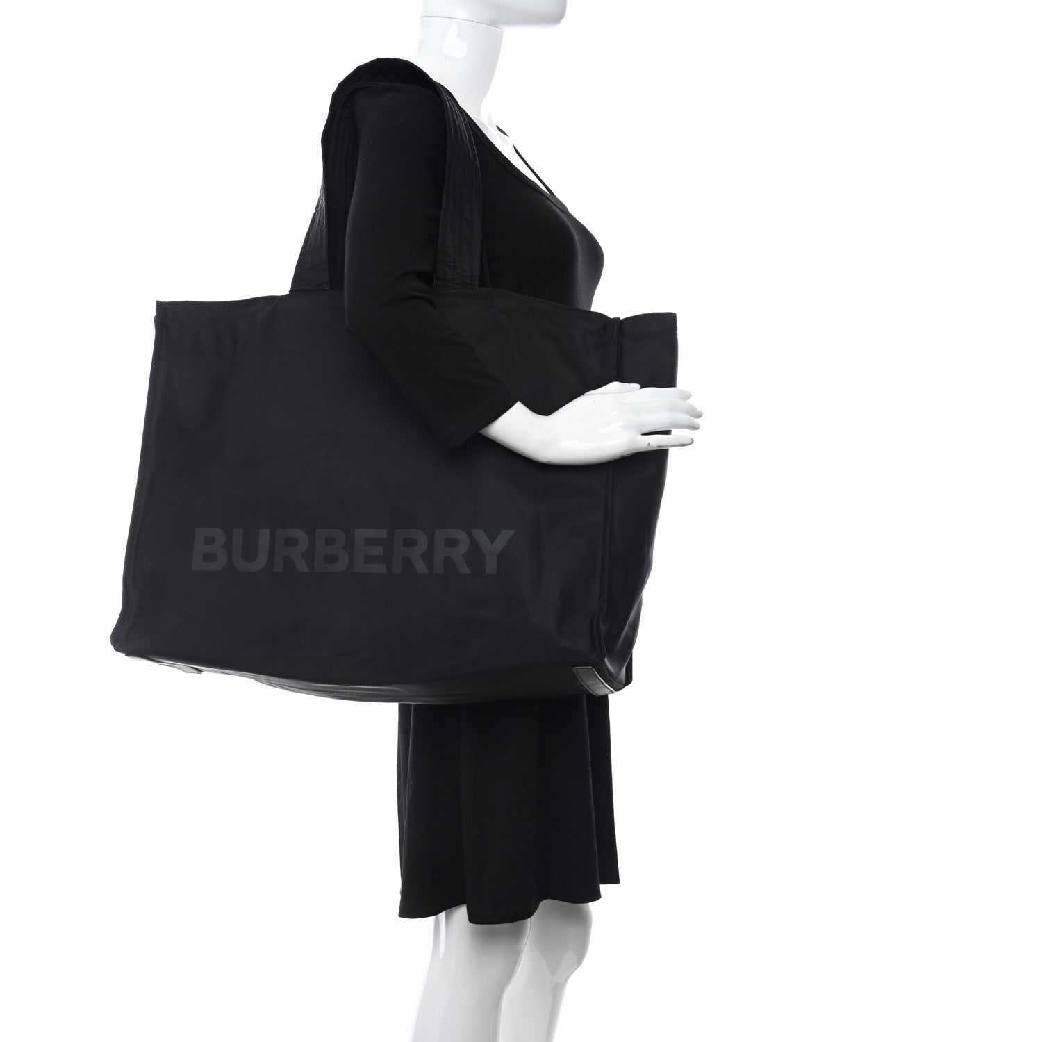 Burberry Nylon Trench Tote Black 2 of 9