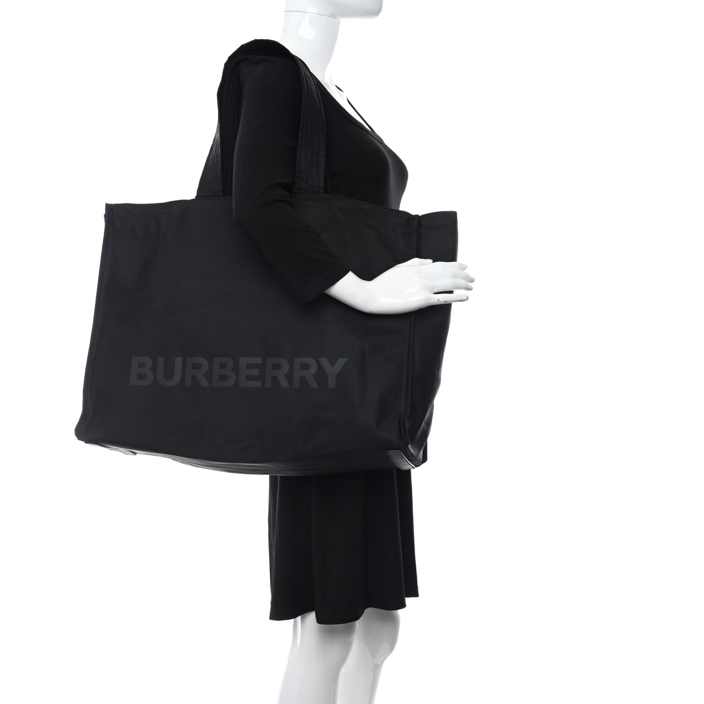 Nylon Trench Tote Black