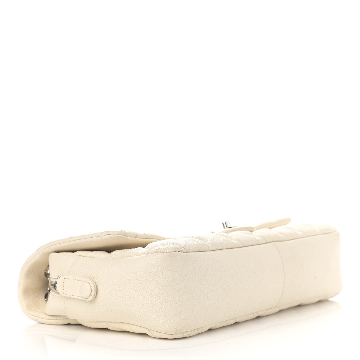 Chanel Caviar Quilted Jumbo Easy Flap Dark White 4 of 13
