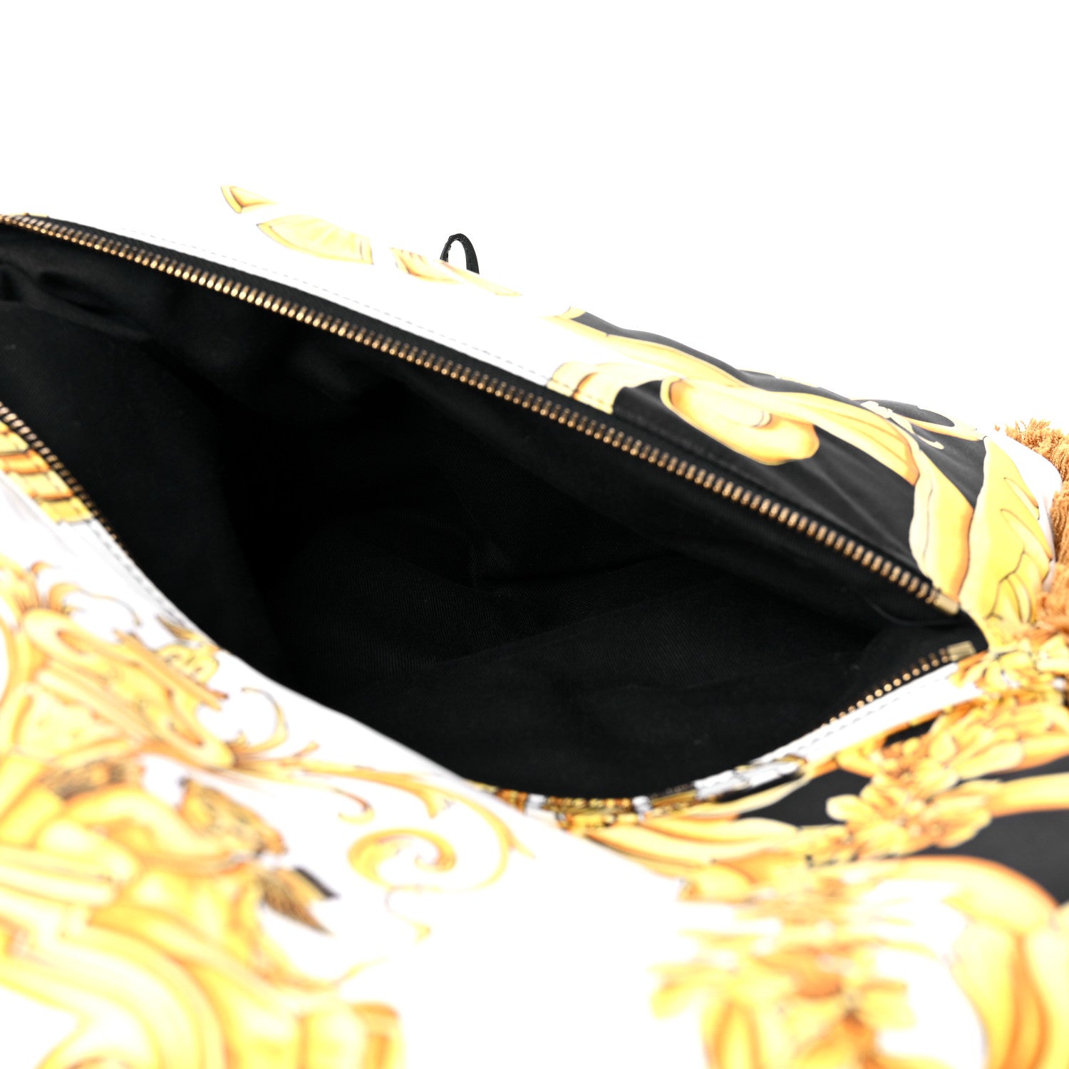 Versace Silk Baroque Print Pillow Talk Black Gold 6 of 10