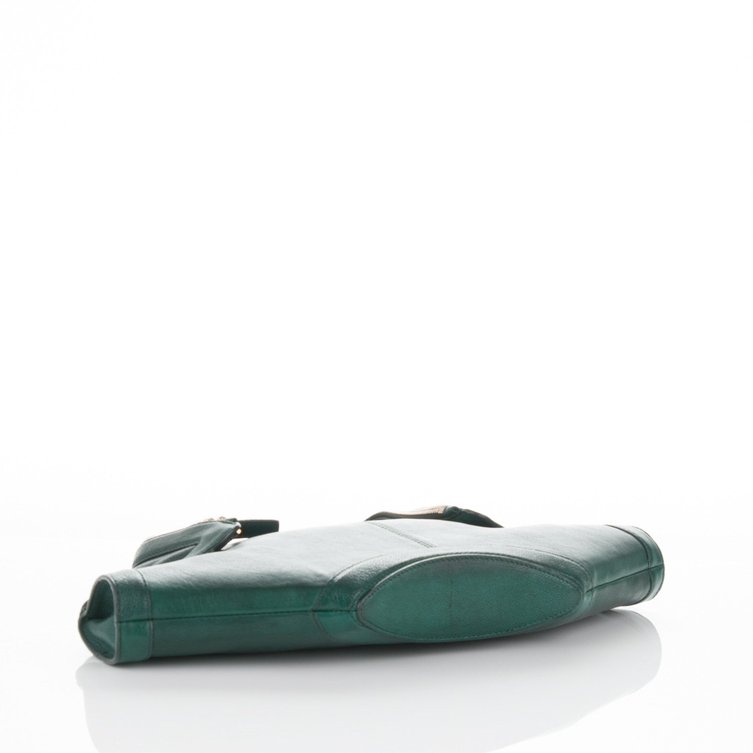 Alexander McQueen Calfskin De Manta Clutch Dark Green 4 of 7