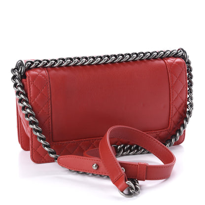 Chanel Calfskin Medium Boy Reverso Flap Red 3 of 10