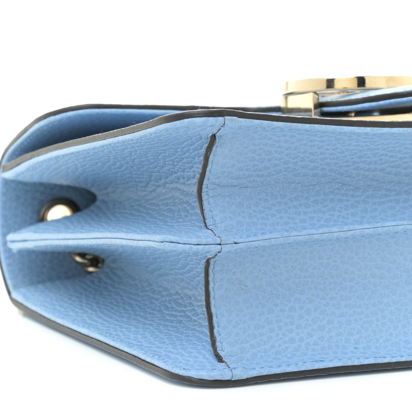 Dollar Calfskin Small Interlocking G Shoulder Bag Mineral Blue