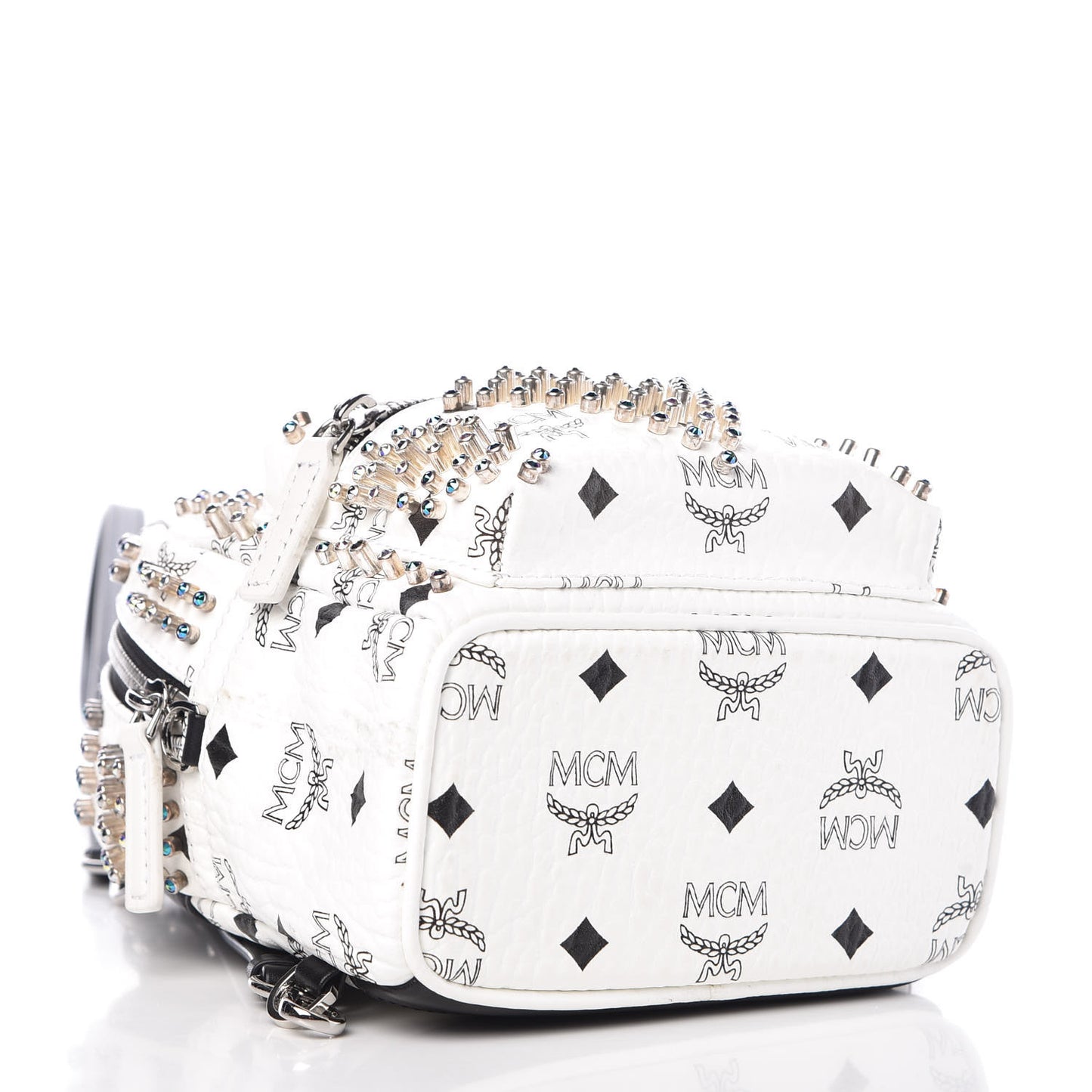 Visetos Stud Mini Stark Backpack White