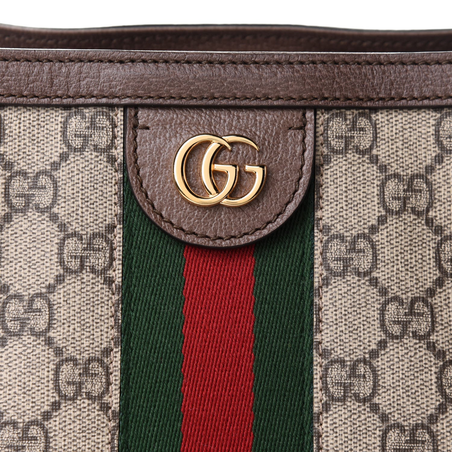 Gucci GG Supreme Monogram Medium Ophidia Shopping Tote Brown 9 of 11