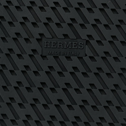 Hermes Calfskin Womens Chypre Sandals 37 Black 6 of 9