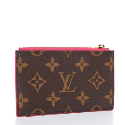 Louis Vuitton Monogram Blooming Flowers Zipped Card Holder Hot Pink Rose Ballerine 3 of 7