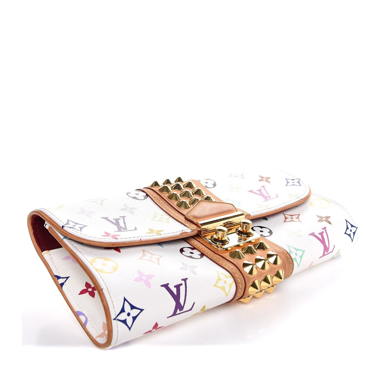 Monogram Multicolor Courtney Clutch White