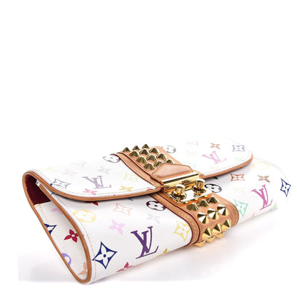 Louis Vuitton Monogram Multicolor Courtney Clutch White 4 of 8