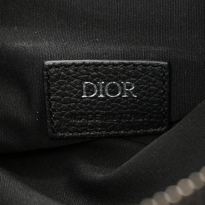 Christian Dior Velvet Oblique Mens Saddle Bag Black Green 6 of 9
